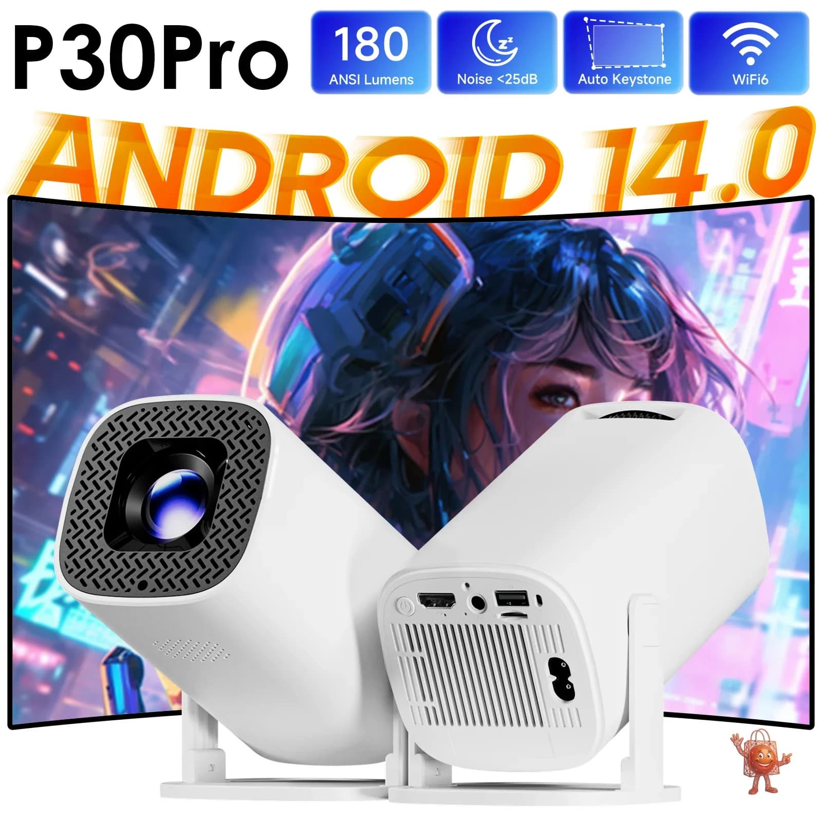 Proyector P30PRO Android 14: Mi Experiencia Honesta por Menos de €40