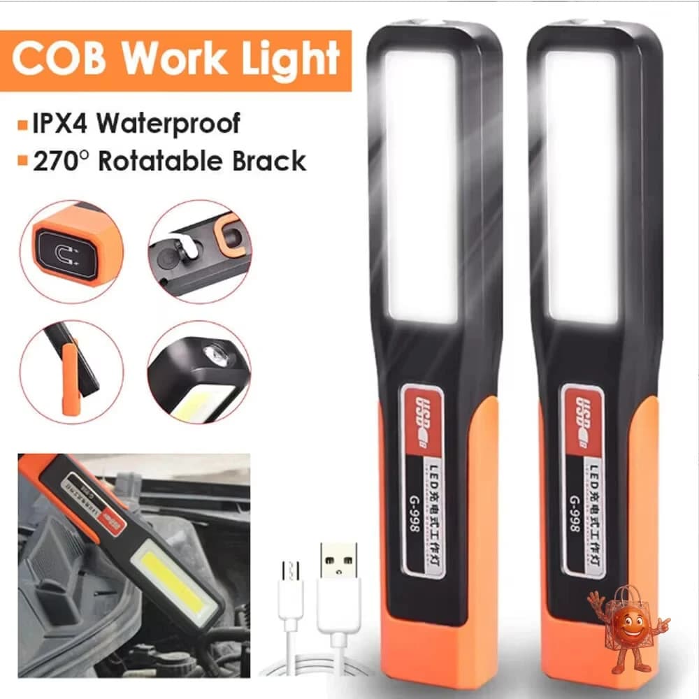 LED COB Work Light Review: Magnetic USB Rechargeable Flashlight Test