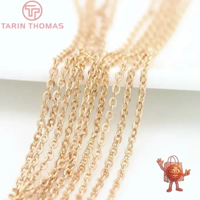 Cadena de Oro 24K para Joyería DIY - 2 Metros por Solo €2.68