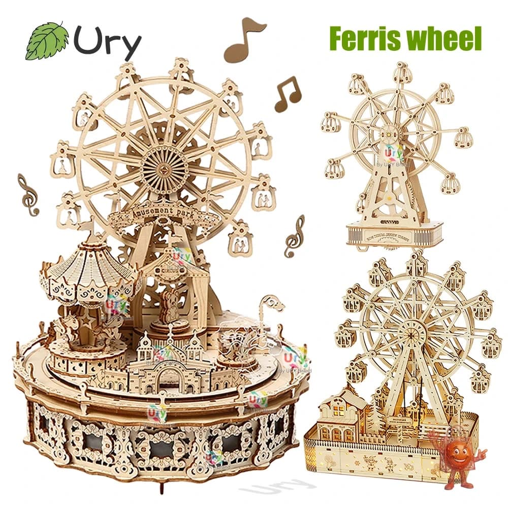 Puzzle 3D Noria de Madera con LED y Musica - Mi Experiencia Honesta