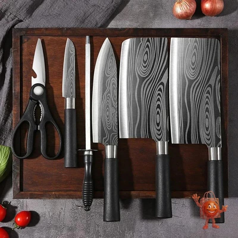 A Damascus-Style Chef Knife Set for $2.71 — Honest Review