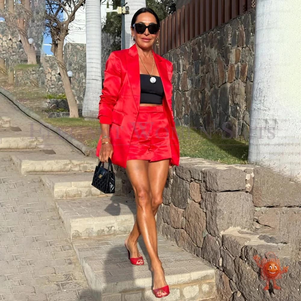 Traje Rojo de Mujer con Blazer y Short: ¿Vale la Pena?