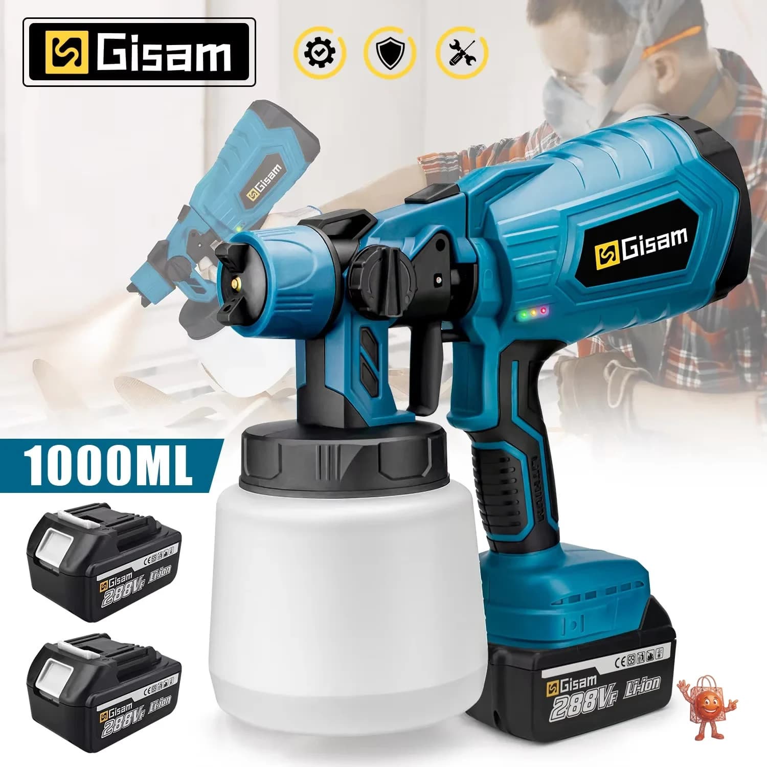 Gisam 1000ML Cordless Spray Gun: Honest Review for DIYers