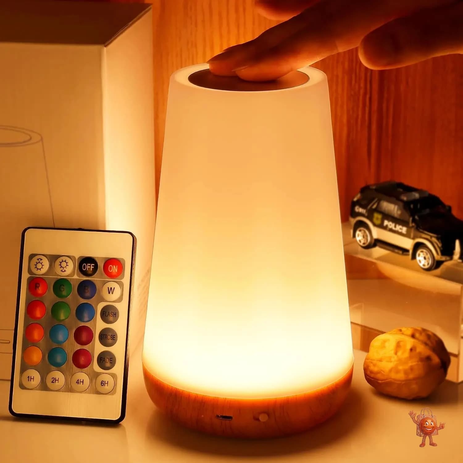 Lámpara RGB de noche con 13 colores y control remoto por €6