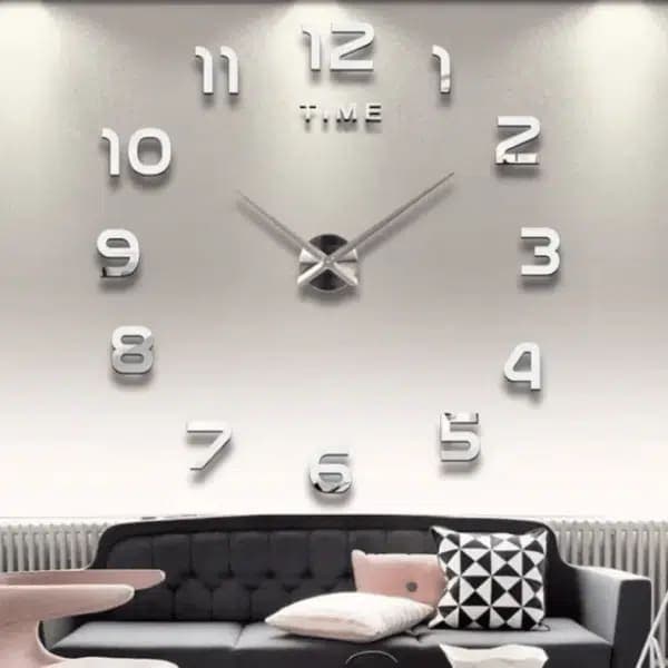 Large Decorative Wall Clock – 3D Design