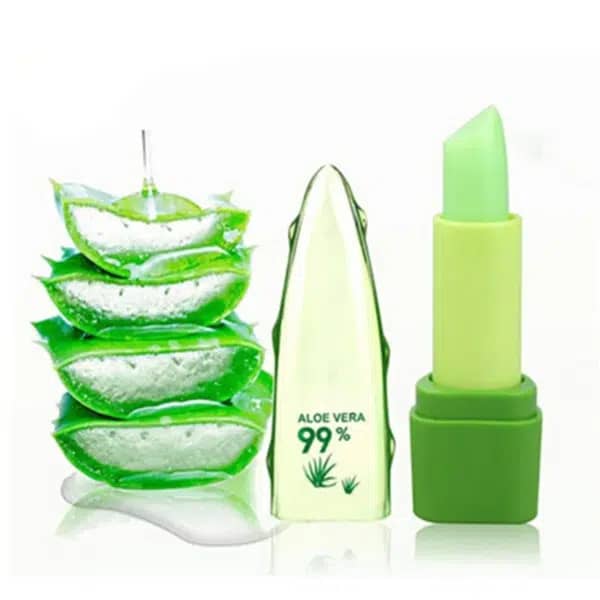 Bálsamo labial natural de aloe vera que cambia de color
