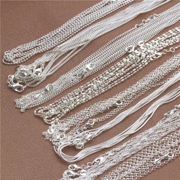 Cadena de plata esterlina