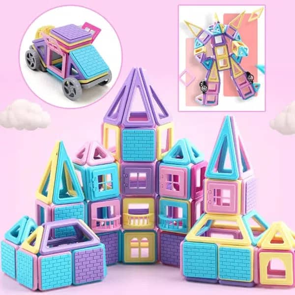 3D Magnetic Building Block Puzzle Set for Kids