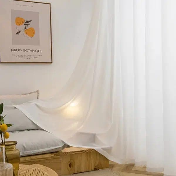 Asazal Premium White Tulle Curtains for Windows β Elegant Design for Bedroom and Living Room