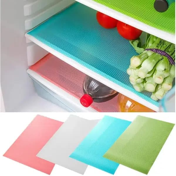 4-Piece Refrigerator Drawer Liner Set – Multi-Purpose Protective Layer