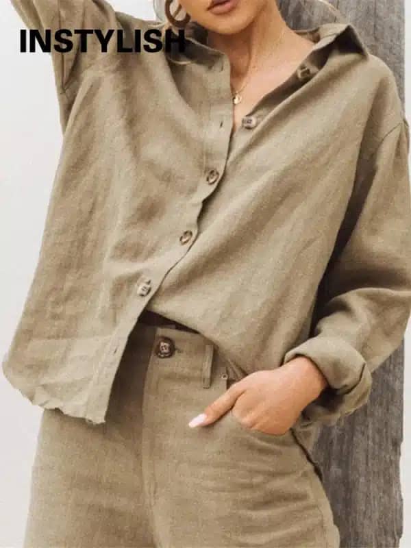 Women's Linen Oversized Shirt