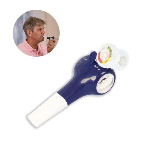 Breathing Exercise Device with Pressure Gauge