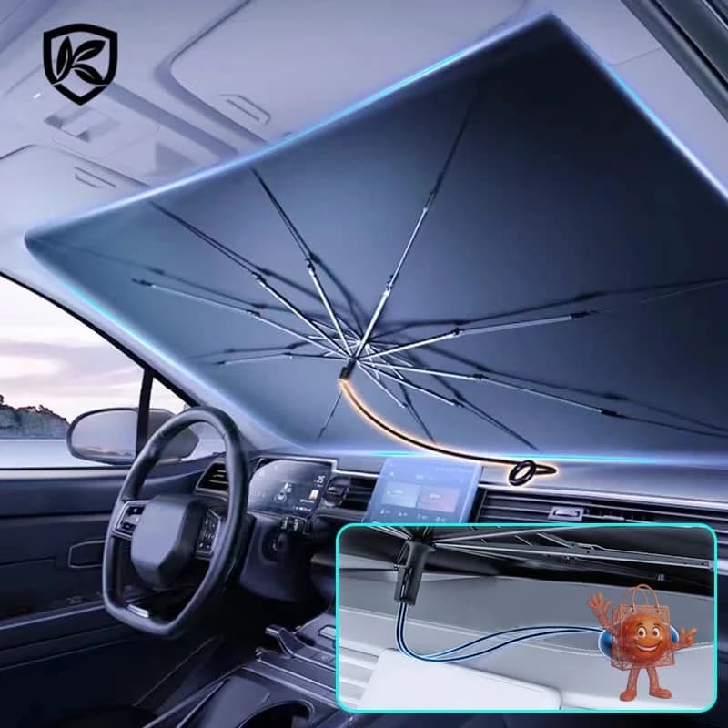 This Car Sun Shade Opens Like an Umbrella - And It Actually Works