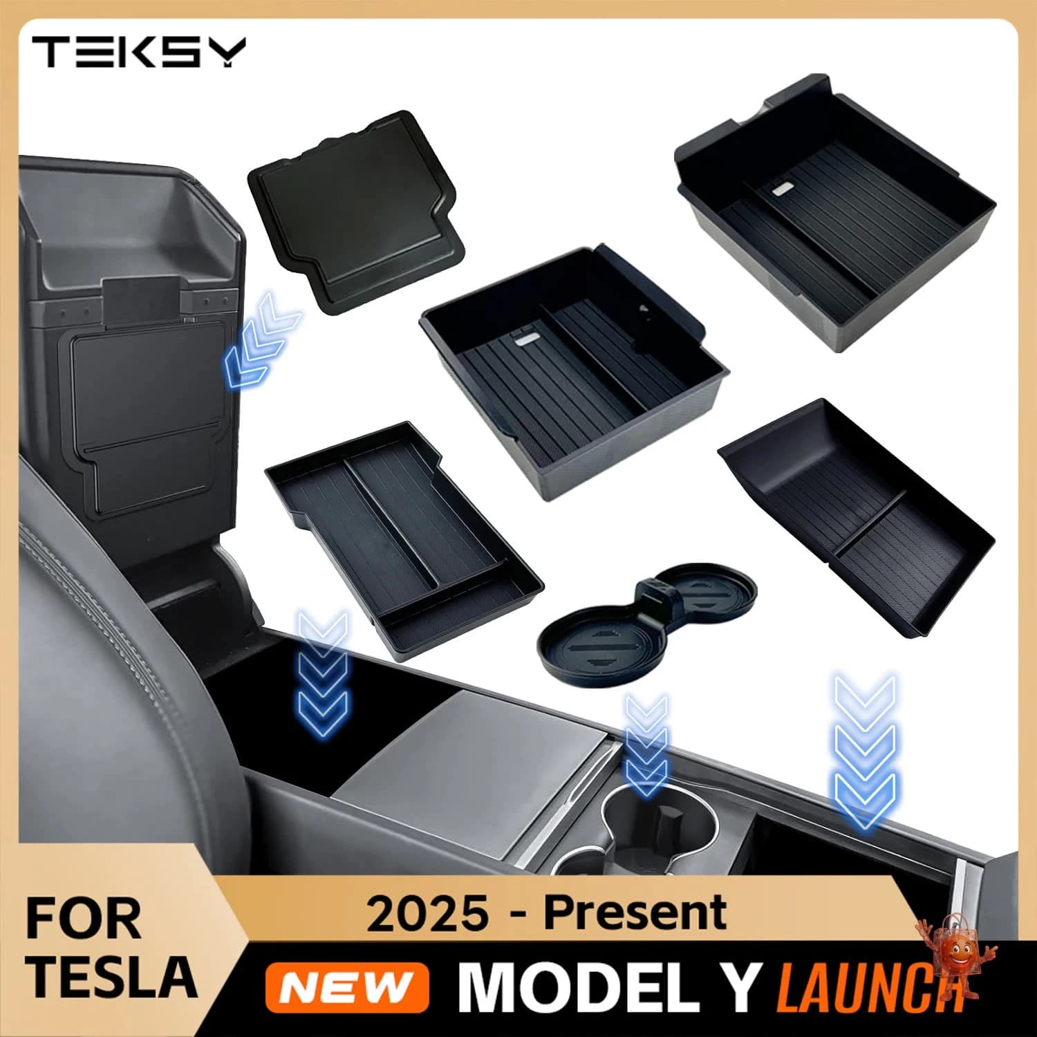 Organiza tu Tesla Model Y 2025: Kit completo de almacenamiento