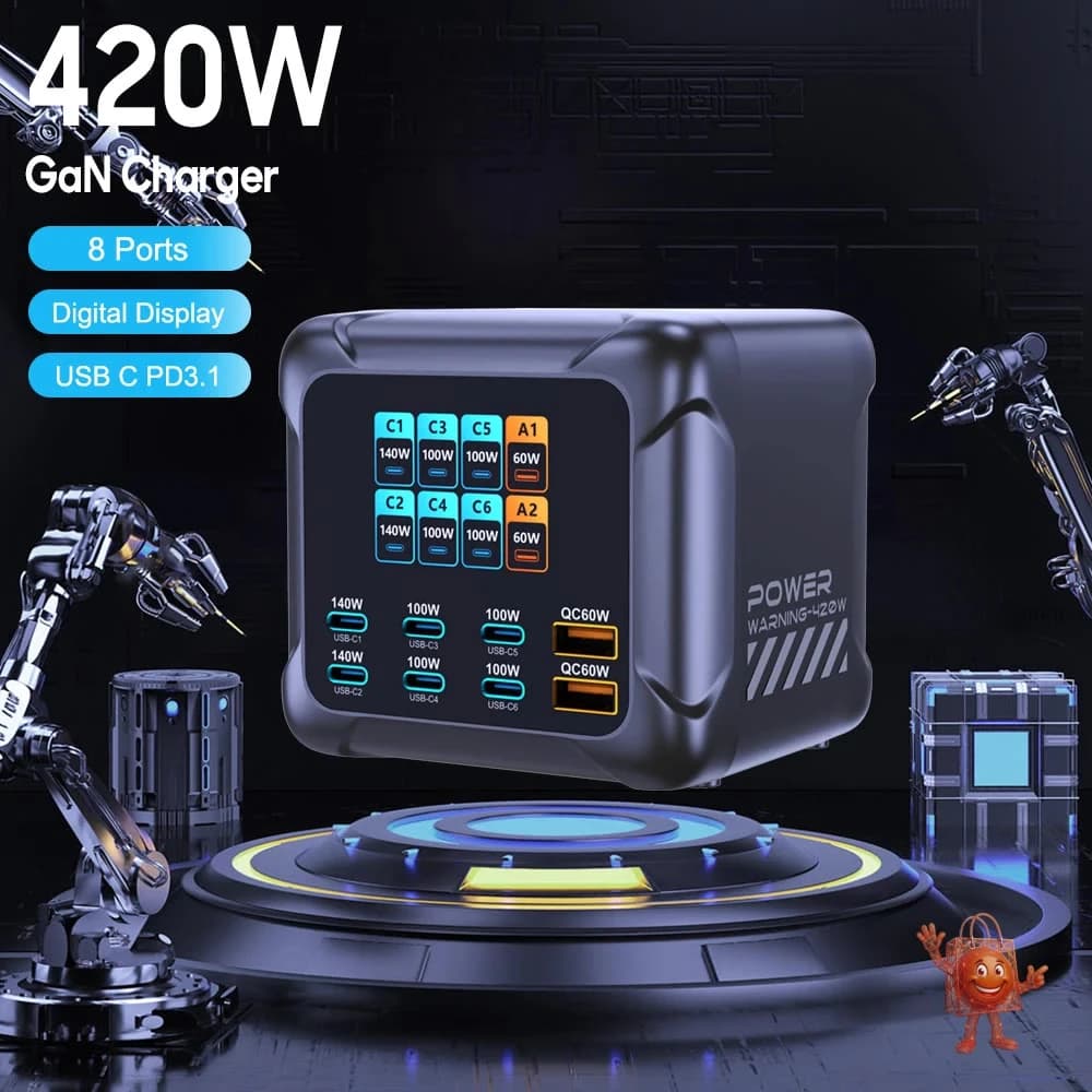I tested the 420W GaN charger with 8 ports - honest review