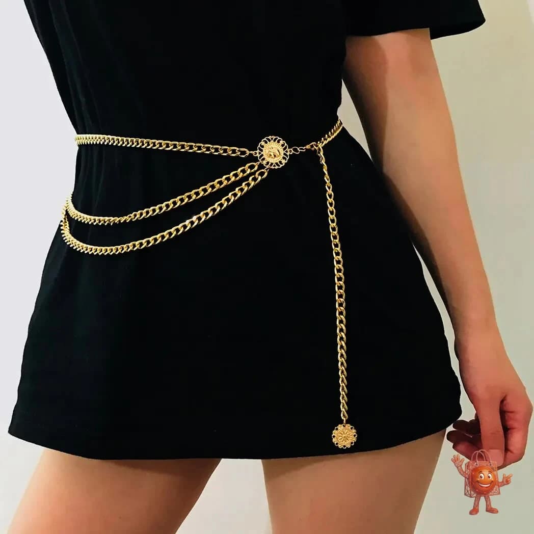 Cinturon Cadena Boho Dorada - El Accesorio que Transforma tu Look