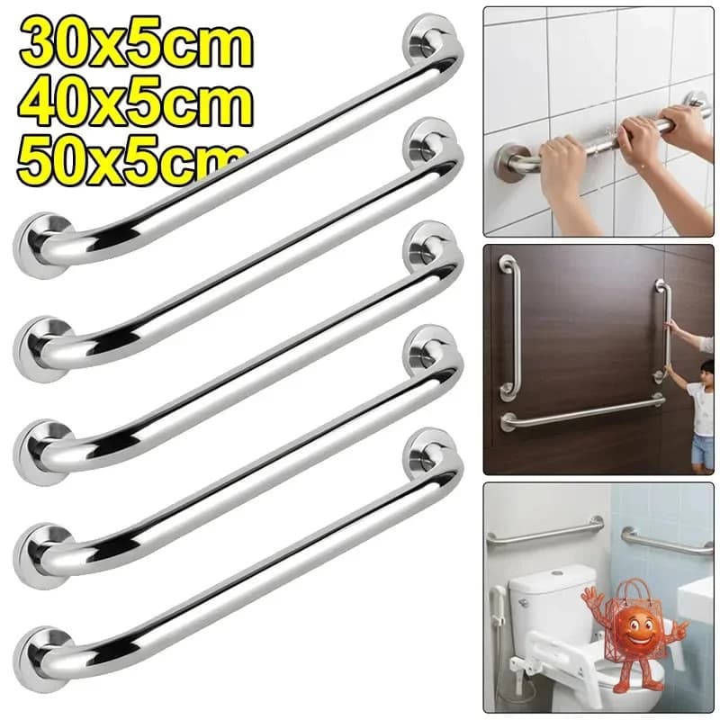 Barra de apoyo de acero inoxidable para baño por menos de €5
