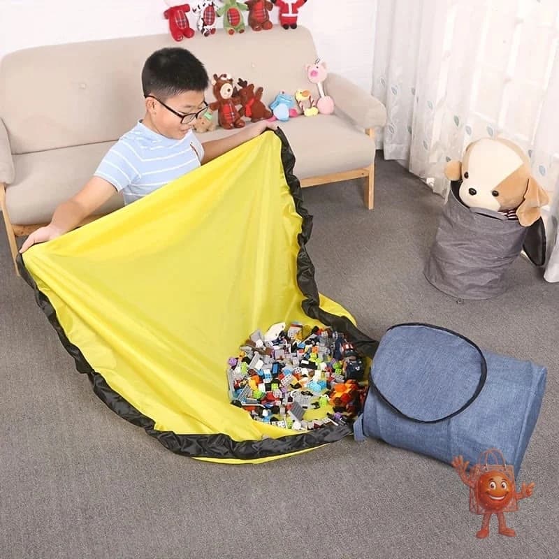 La alfombra-bolsa para LEGO que recoge el desorden en segundos