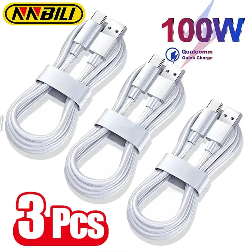 3 cables USB-C de carga rápida 100W por menos de €2